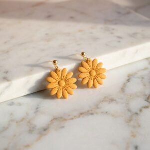 pendientes de flores artesanales Diente de Leon By Pendula