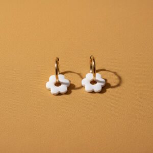pendientes de arcilla polimerica Flor Aro