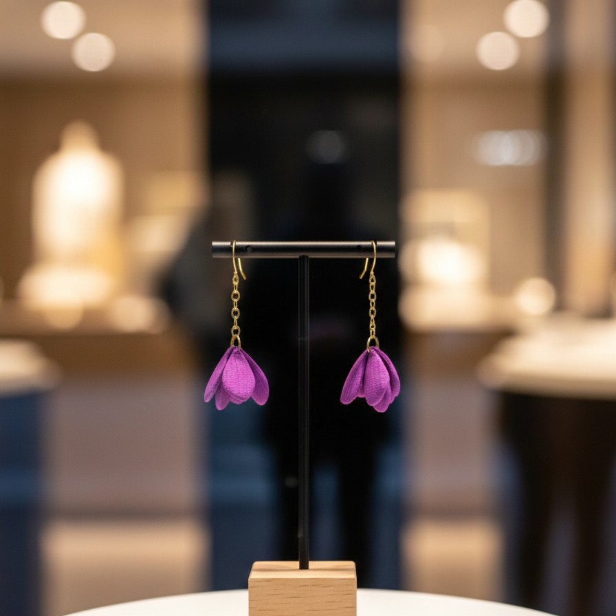 pendientes de diseño organico modelo Liana By Pendula