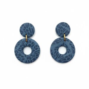 1 par de pendientes de arcilla polimerica Diana azul