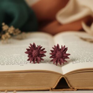 pendientes Lorea Burdeos