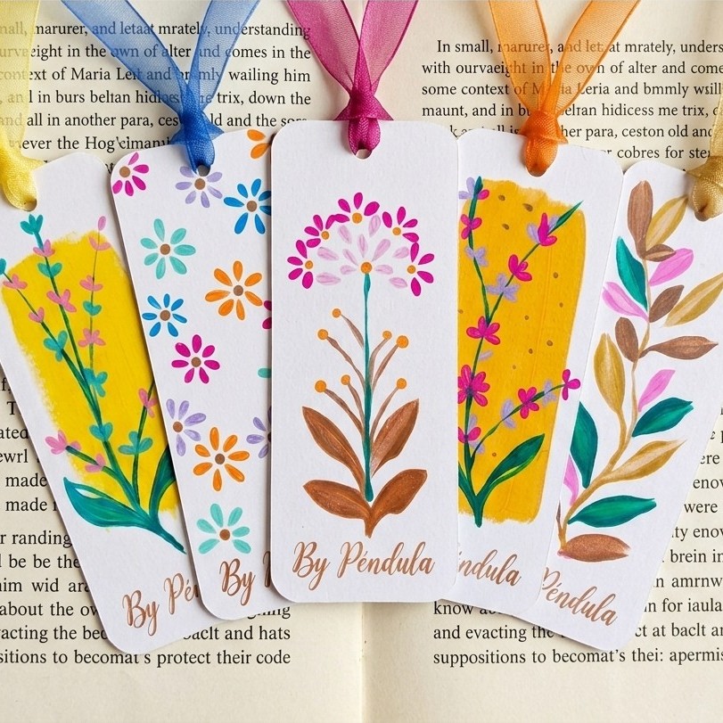 puntos de libro florales